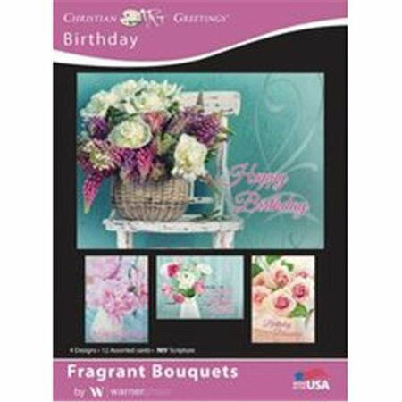 GO-GO Fragrant Bouquets Assorted Birthday NIV Boxed Card - 12PK GO3318100